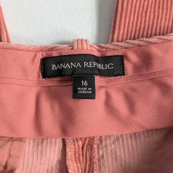 Banana Republic Rivoli Pleated Corduroy Pant Size 16 Velvety Pink High Rise - Picture 5 of 10